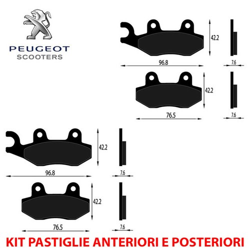 Kit pastiglie freno anteriori - kit,